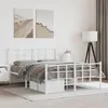Image de vidaXL Cadre de Lit Métal avec Tête de Lit Pied de Lit, Lit Double avec Sommier à Lattes, Lit Adulte avec Pied Chambre, 355629