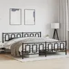 Image de vidaXL Bedframe met hoofd- en voeteneinde metaal zwart 193x203 cm374265
