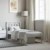 Image de vidaXL Cadre de Lit Métal avec Tête de Lit, Lit Simple avec Sommier à Lattes, Lit Adulte avec Pied, Meuble de Chambre, 374280