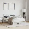 Image de vidaXL Cadre de Lit Métal avec Tête de Lit, Lit Double avec Sommier à Lattes, Lit Adulte avec Pied, Meuble de Chambre, 374288