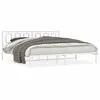Image de vidaXL Bedframe met hoofdbord metaal wit 193x203 cm374296