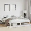 Image de vidaXL Bedframe met hoofdbord metaal wit 200x200 cm374297
