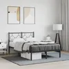 Image de vidaXL Cadre de Lit Métal avec Tête de Lit, Lit Double avec Sommier à Lattes, Lit Adulte avec Pied, Meuble de Chambre, 376223