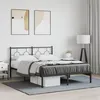 Image de vidaXL Bedframe met hoofdbord metaal zwart 140x200 cm376227