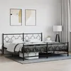 Image de vidaXL Bedframe met hoofd- en voeteneinde metaal zwart 193x203 cm376250