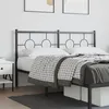 Image de vidaXL Tête de Lit Métal, Tête de Lit avec Pieds, Meuble de Chambre à Coucher, Accessoire de Lit Double, Tête de Cadre de 376261