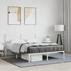 Image de vidaXL Bedframe met hoofdbord metaal wit 140x200 cm376276