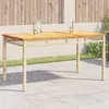 Image de vidaXL Table de Jardin, Table à Manger, Table de Repas, Meuble de Patio Terrasse Arrière-cour Extérieur, Beige Résine 366278