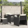 Image de Salon de jardin modulable Vidaxl resine tressee noir 4 pieces x 68 4 personnes