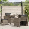 Image de Salon de jardin modulable Vidaxl resine tressee gris 4 pieces x 68 x 68 4 personnes