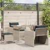 Image de Salon de jardin modulable Vidaxl resine tressee gris 4 pieces x 56 4 personnes