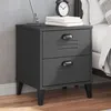Image de Table de chevet VIKEN gris anthracite bois d ingénierie
