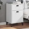 Image de vidaXL Table de Chevet, Armoire de Nuit avec Tiroir et Porte, Table de Téléphone, Meuble de Rangement Chambre, Industriel, 374914