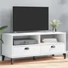 Image de vidaXL Meuble TV, Armoire de Télévision avec Tiroirs, Meuble Télé avec Rangement Salon Salle de Séjour, Industriel, Blanc 374929