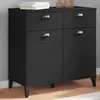 Image de Buffet VIKEN noir 80x40x80 cm bois d ingénierie