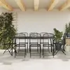 Image de vidaXL Ensemble à manger de jardin 9 pcs anthracite métal maille 3211815