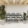 Image de vidaXL Ensemble à manger de jardin 9 pcs anthracite métal maille 3211816