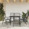 Image de vidaXL Ensemble à manger de jardin 5 pcs anthracite métal maille 3211819
