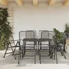 Image de vidaXL Ensemble à manger de jardin 7 pcs anthracite métal maille 3211821