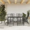 Image de vidaXL Ensemble à manger de jardin 7 pcs anthracite métal maille 3211822