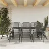 Image de vidaXL Ensemble à manger de jardin 9 pcs anthracite métal maille 3211823