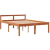 Image de Lit vidaxl 195.5 x 140.5 x 69.5 cm en cire sans sommier pour 2 personnes de couleur