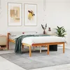Image de Lit vidaxl 205.5 x 145.5 x 70.5 cm en cire sans sommier pour 2 personnes de couleur