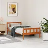 Image de vidaXL Bedframe zonder matras massief grenenhout wasbruin 75x190 cm844389