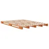 Image de Lit vidaxl 200 x 140 x 11 cm en cire sommier a lattes pour 2 personnes de couleur