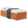 Image de Lit adulte vidaxl 205 x 95.5 x 44 cm en cire sans sommier de couleur