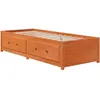 Image de Lit vidaxl 195.5 x 95.5 x 44 cm en cire sans sommier de couleur