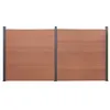 Image de vidaXL Schuttingpaneelset 353x186 cm HKC bruin3211830