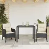 Image de vidaXL 3-delige Tuinset met kussens poly rattan zwart3211842
