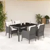 Image de vidaXL 5-delige Tuinset met kussens poly rattan zwart3211844