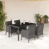 Image de vidaXL Ensemble à Manger de Jardin avec Coussins 5 pcs, Table et Chaises de Patio, Meubles d'Extérieur Terrasse, Moderne, 3211850