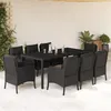 Image de vidaXL 9-delige Tuinset poly rattan zwart3211853