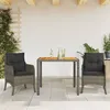 Image de vidaXL 3-delige Tuinset met kussens poly rattan grijs3211872