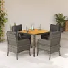 Image de vidaXL 5-delige Tuinset met kussens poly rattan grijs3211873