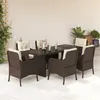 Image de vidaXL 7-delige Tuinset met kussens poly rattan bruin3211882