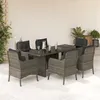 Image de vidaXL 7-delige Tuinset met kussens poly rattan grijs3211884