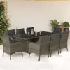Image de vidaXL 9-delige Tuinset met kussens poly rattan grijs3211885