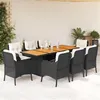 Image de vidaXL 9-delige Tuinset poly rattan zwart3211895