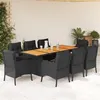 Image de vidaXL 9-delige Tuinset poly rattan zwart3211897