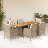 Image de vidaXL 7-delige Tuinset met kussens poly rattan beige3211900