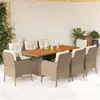 Image de vidaXL 9-delige Tuinset met kussens poly rattan beige3211901