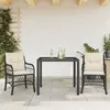 Image de vidaXL 3-delige Bistroset met kussens poly rattan zwart3212018