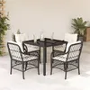 Image de vidaXL 5-delige Tuinset met kussens poly rattan zwart3212019