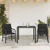 Image de vidaXL 3-delige Bistroset met kussens poly rattan zwart3212024