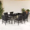 Image de vidaXL Ensemble à Manger de Jardin avec Coussins 7 pcs, Table et Chaises de Patio, Meubles d'Extérieur Terrasse, Moderne, 3212028
