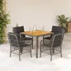 Image de vidaXL 5-delige Tuinset met kussens poly rattan grijs3212049
